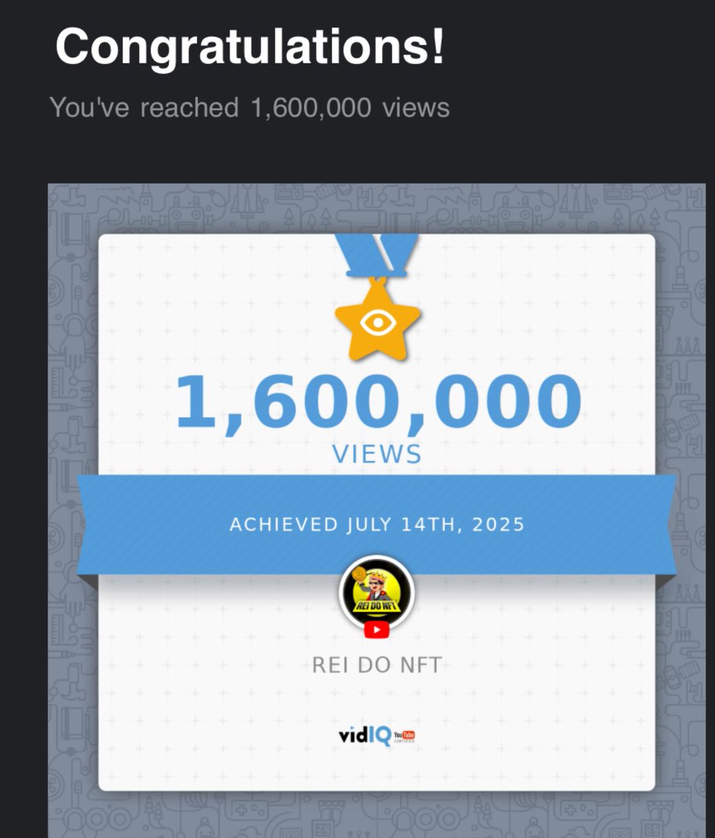 ReidoNFTyt's tweet image. I&apos;ve been recording content for Web3 for exactly 3 years.

There have been many ups and downs, but I never lost heart, and today I&apos;m approaching the milestone of 1.6 million views.

Web3 is alive and growing every day.

May millions more views come.
