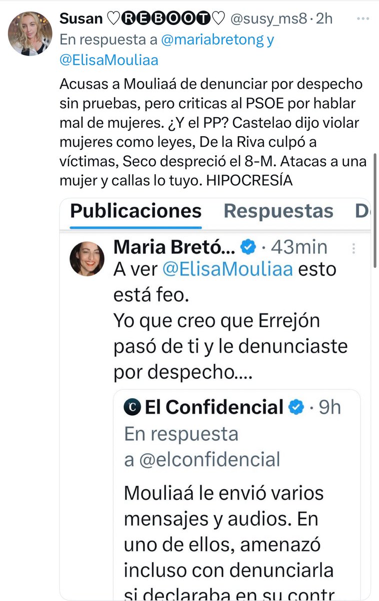 Como me ha bloqueado, yo contesto igual. 

Hay audios donde ella le dice a una testigo que por favor le siga la corriente que si no la mandan a la cárcel por denuncia falsa. 
Yo no la acuso de nada, es lo que demuestran sus palabras