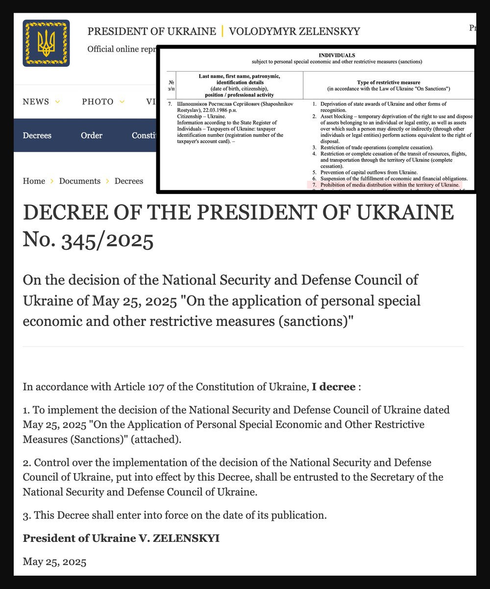 rostyslav_media's tweet photo. Hi @generalkellogg, while you're in Kyiv, could you ask Zelenskyy why he imposed personal sanctions on me, an independent Ukrainian journalist living in the US under protection from political persecution by his government? Zelenskyy ordered a block on access to all my media in Ukraine. Do you think this aligns with the principles of free speech and democracy? Just curious about your opinion