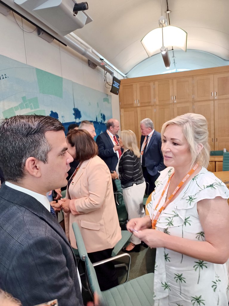 EmbaCuba_UK's tweet image. On 14 July, Chargé d’Affaires a.i. @PabloGinarte took part in a diplomatic briefing with @sinnfeinireland leaders @MaryLouMcDonald & @moneillsf at Westminster. #Cuba 🇨🇺 welcomed the reaffirmation of shared principles on sovereignty, justice & solidarity.
#Ireland 🇮🇪
#Palestine 🇵🇸