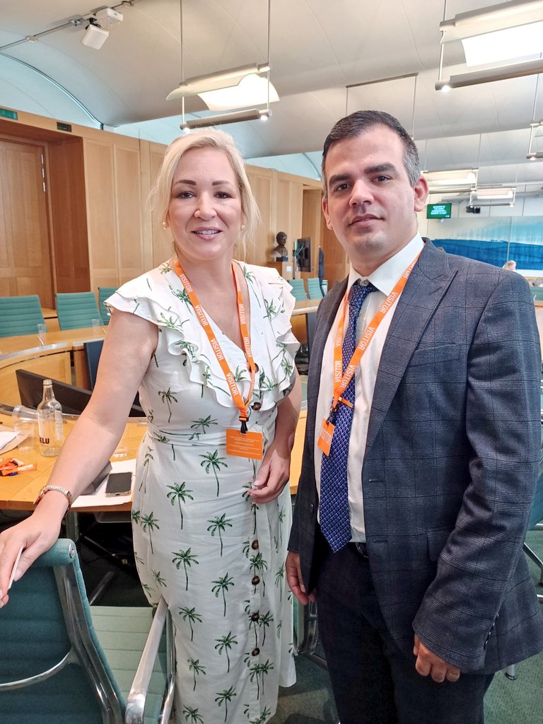 EmbaCuba_UK's tweet image. On 14 July, Chargé d’Affaires a.i. @PabloGinarte took part in a diplomatic briefing with @sinnfeinireland leaders @MaryLouMcDonald & @moneillsf at Westminster. #Cuba 🇨🇺 welcomed the reaffirmation of shared principles on sovereignty, justice & solidarity.
#Ireland 🇮🇪
#Palestine 🇵🇸