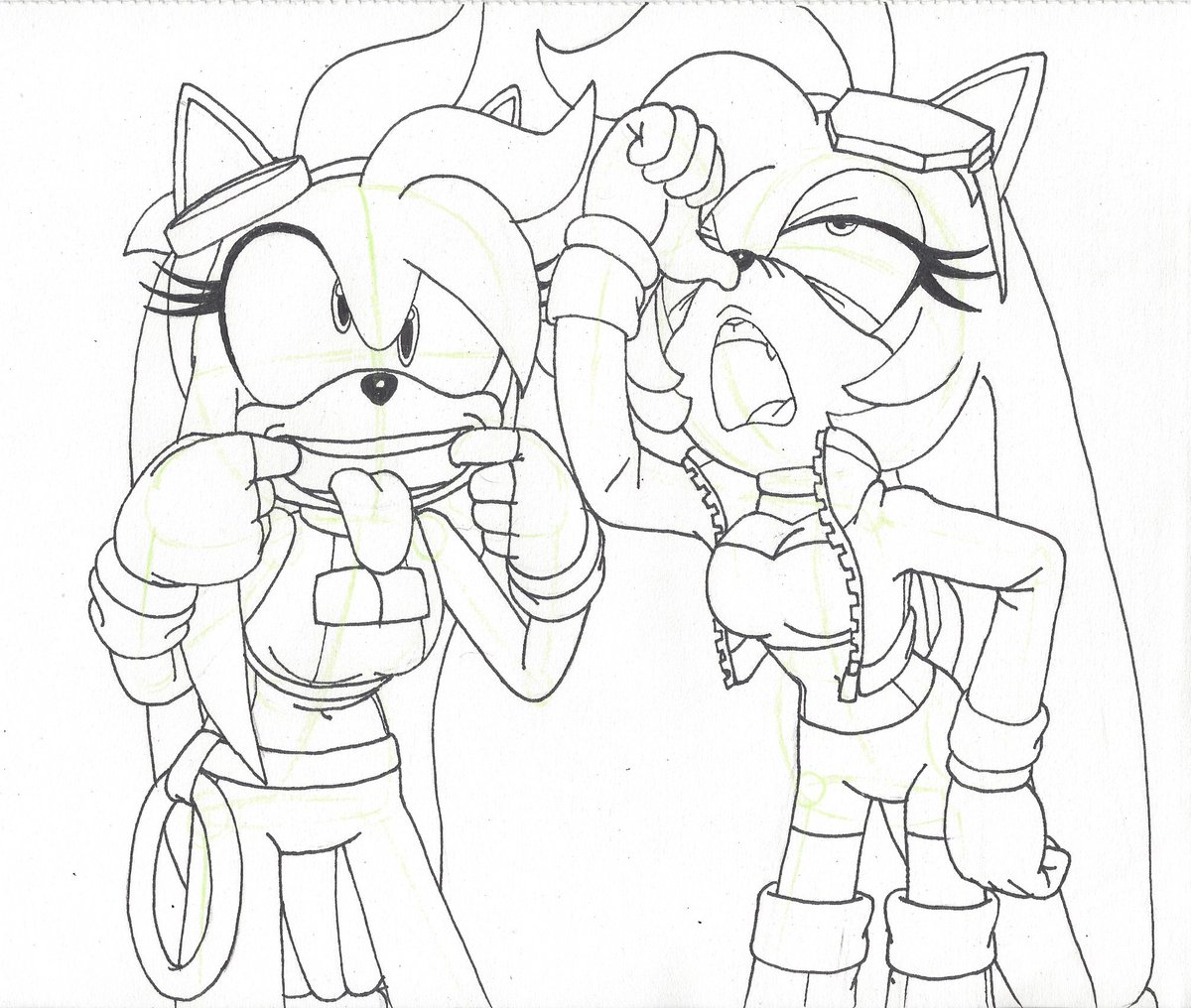 A little something I just drew up for <a href="/RedHadal/">Redhadal</a>. Coral and Venus being two silly sisters. Just cause. :D
Maybe posing in a photo booth? Who knows. XD