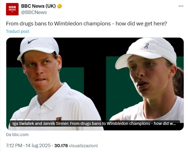 AndreaGuglieri's tweet image. It wasn't a given that the British media would return to the doping case after Wimbledon. But they did. Crucial is to remember that the Sinner trial ignored the anti-doping code about possession of banned substances.
@Telegraph @DailyMail
#clostebol