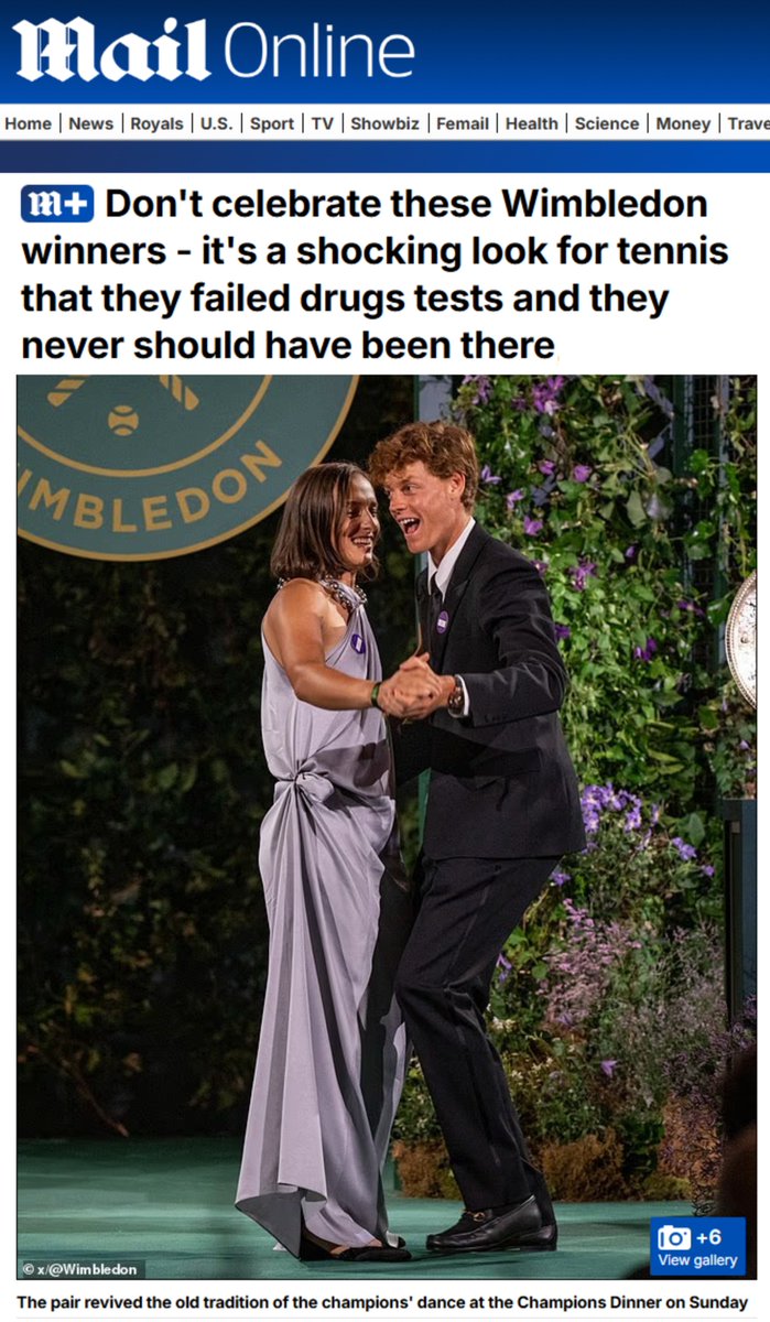 AndreaGuglieri's tweet image. It wasn't a given that the British media would return to the doping case after Wimbledon. But they did. Crucial is to remember that the Sinner trial ignored the anti-doping code about possession of banned substances.
@Telegraph @DailyMail
#clostebol