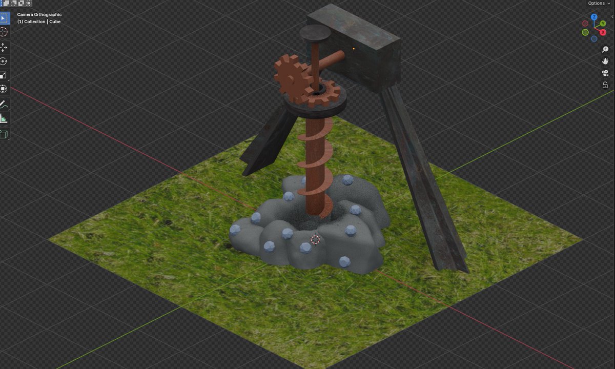 eternalcodestd's tweet image. Here’s a sneak peek at a mining drill designed for our upcoming #game!
It extracts underground resources using a gear-driven mechanism and a rotating auger.
What do you think about the style and design so far? Any suggestions or feedback?
#gamedev #indiedev #indiegame