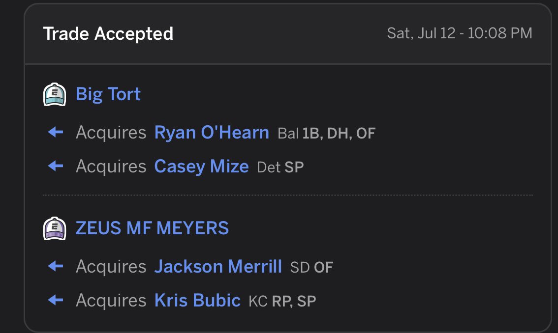 South_Side_FL's tweet photo. 🚨TRADE ALERT🚨 https://t.co/MKqzCQjzq1