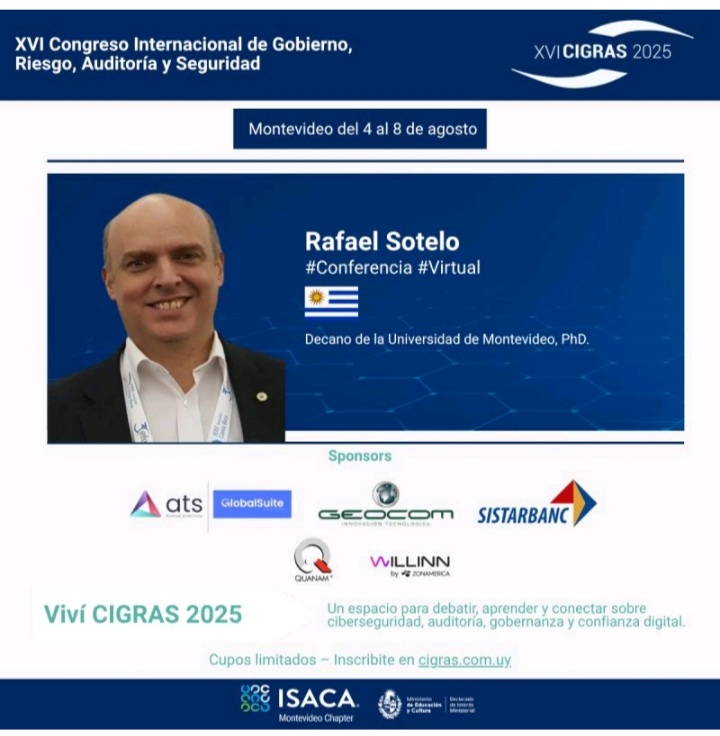 📣 #CIGRAS 2025!!   

🎤 #Conferencia #Virtual

"Construyendo un Ecosistema de Computación Cuántica en la Región"

📌 Martes 5 de agosto, 10:40 hs UY 

👉Inscríbete ahora en: lnkd.in/dnHTACpr