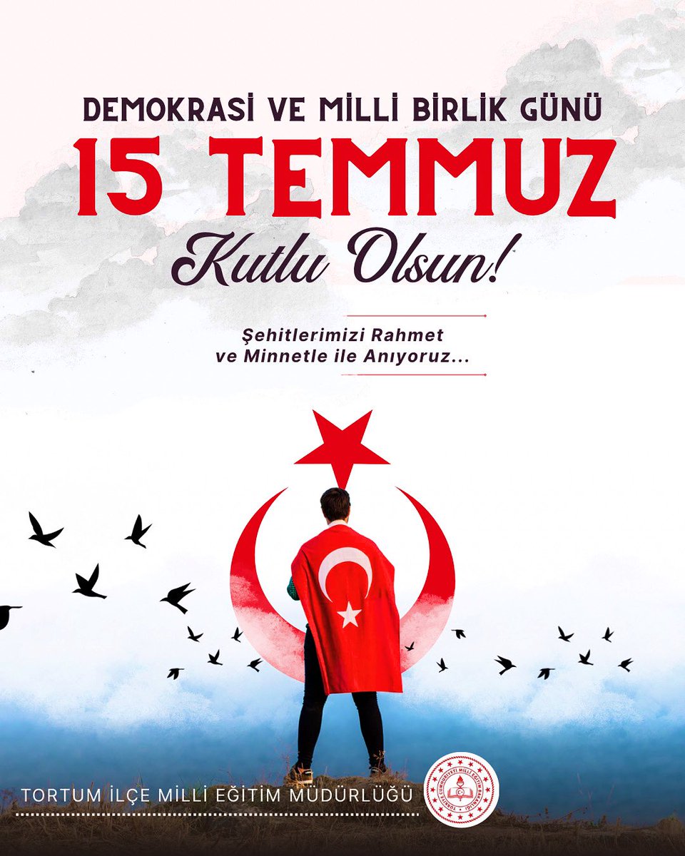 Vatanımız, bayrağımız ve demokrasimiz için Milletimizin azim ve kararlılıkla sergilemiş olduğu kahramanca duruşun temsili olan “15 Temmuz Demokrasi ve Milli Birlik Günü” kutlu olsun!