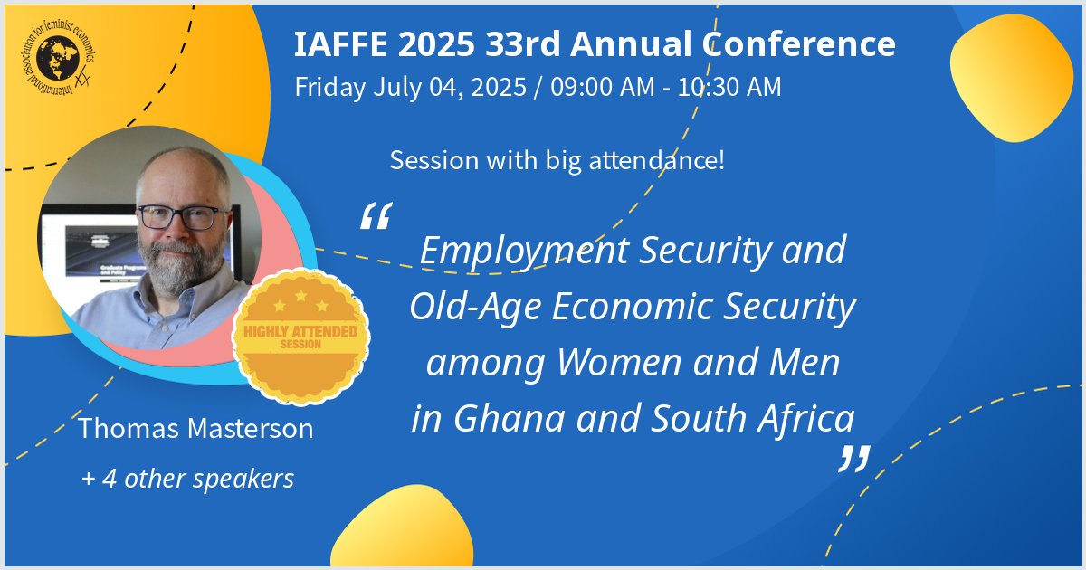 LevyEcon's tweet image. 🔍 At #IAFFE2025, Levy’s Thomas Masterson & @Aashi07Sinha w/ collaborators from @UnivofGh & @StellenboschUni shared research on gender gaps in employment quality & lifetime earnings.
From legal protections to non-wage benefits, can better jobs shrink the wage gap?
Stay tuned.