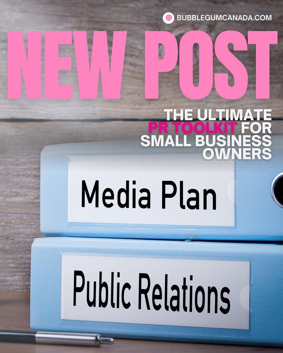 PR isn’t just for big brands! 🚀 Small businesses can use smart PR to boost visibility, build credibility, and attract customers without breaking the bank. Ready to get started? Check out our latest blog on creating your first #PR toolkit! bubblegumcanada.com/blog/the-ultim… 
#SmallBusiness