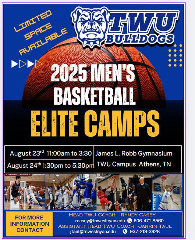 August 24th Elite camp link below! We recruit from this! Three of our incoming players came to this last year! 

docs.google.com/forms/d/1b8awI…