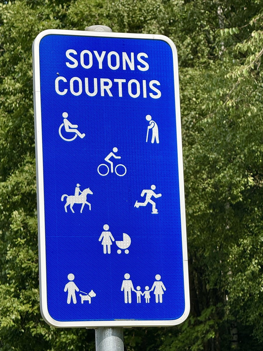 Guter Ratschlag gerade auch für X auf dem belgischen Teil der Vennbahn (Route Ravel): Seien wir höflich!