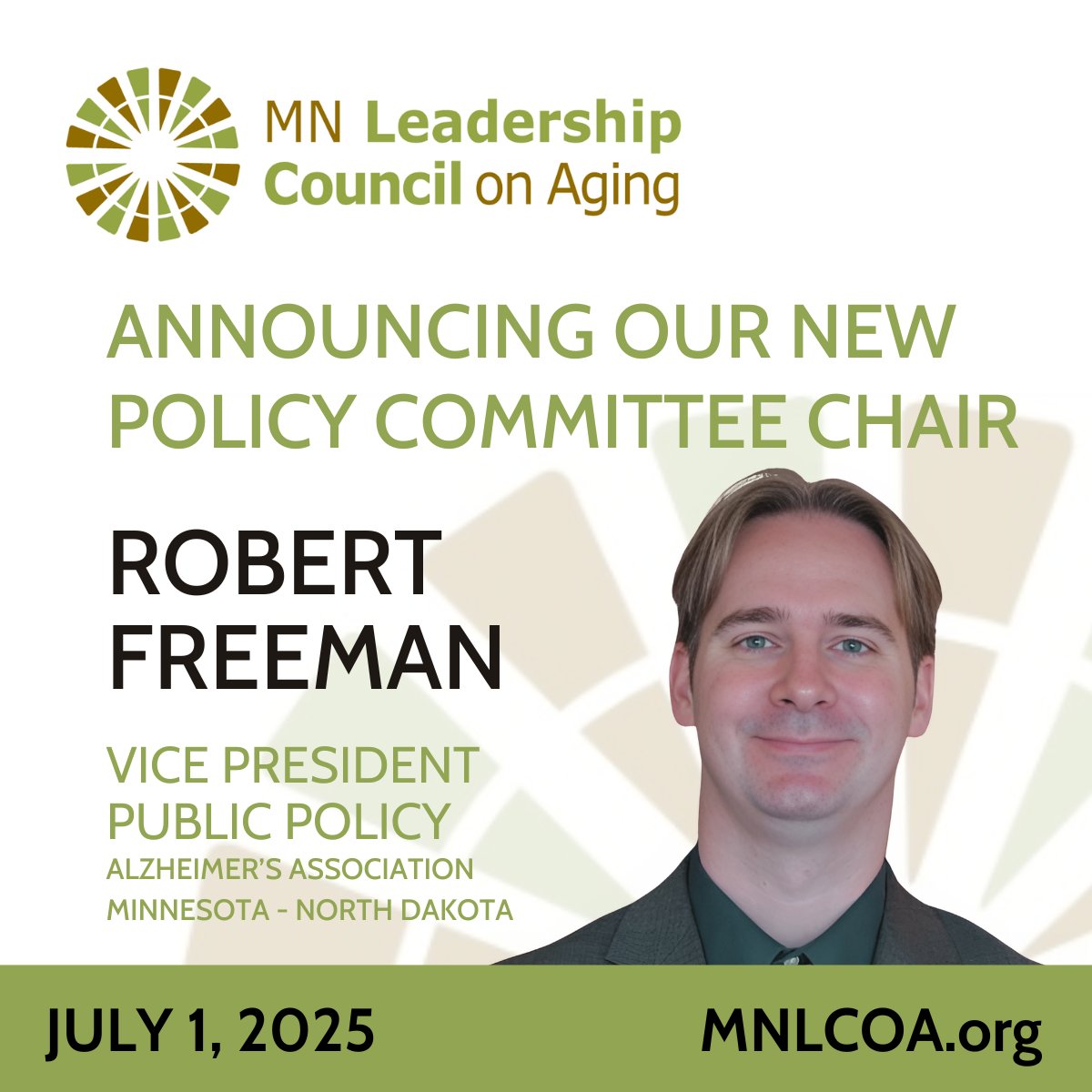 Minnesota Leadership Council on Aging (@mnlcoaging) on Twitter photo Special thanks to our Delegate Robert Freeman of <a href="/alzMNND/">Alz. Assoc. MN-ND</a> for stepping up to lead our <a href="/mnlcoaging/">Minnesota Leadership Council on Aging</a> Policy Committee! #mnleg #agefriendlymn #ENDALZ Special thanks to our Delegate Robert Freeman of <a href="/alzMNND/">Alz. Assoc. MN-ND</a> for stepping up to lead our <a href="/mnlcoaging/">Minnesota Leadership Council on Aging</a> Policy Committee! #mnleg #agefriendlymn #ENDALZ