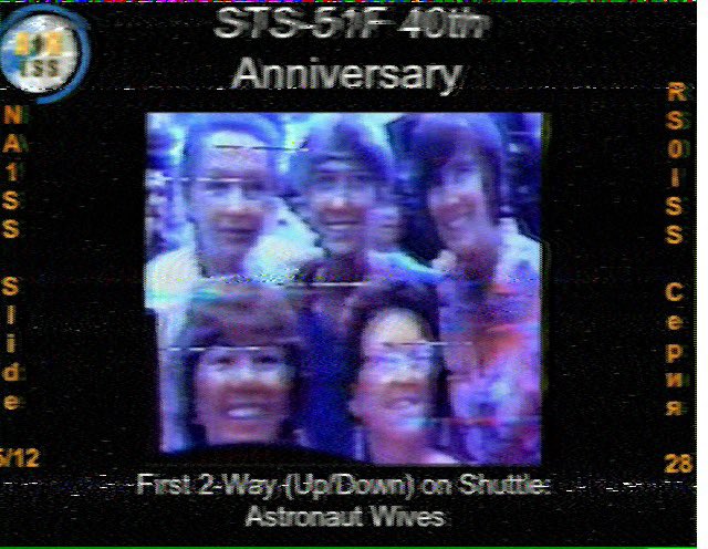 Recepción de #SSTV desde la ISS a su paso hace unos minutos por IN80 desde un walky con OpenGD77 y un móvil