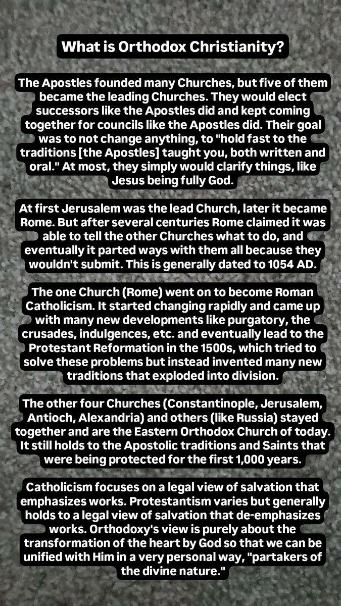 thaddeusthought's tweet image. The shortest explanation I have for friends who have no idea what Eastern Orthodox Christianity is ☦️