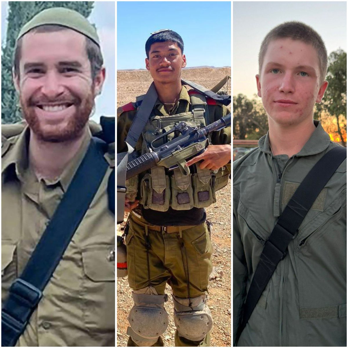 Israel_katz's tweet image. מדינת ישראל איבדה היום שלושה מטובי בניה – סמ"ר שהם מנחם, סמל שלמה יקיר שרם וסמל יולי פקטור, לוחמי שריון הגיבורים שנפלו בקרב ברצועת עזה.
אני שולח תנחומים מעומק הלב למשפחותיהם בשעה קשה זו.
אני מאחל החלמה מהירה לפצועים ומחזק את לוחמינו שממשיכים להילחם בעזה למען השבת החטופים, הבטחת…