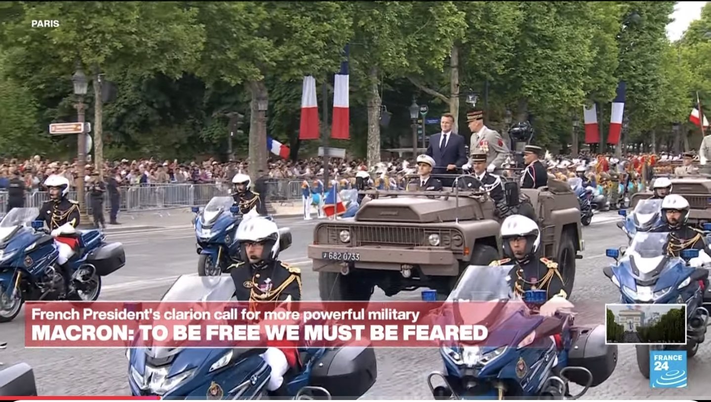 Miriam 🫶🇪🇺🫶 on X: ""To be free, we must be feared", President Macron.  Bastille Day 2025 (France 🇫🇷) https://t.co/fOfhhnjOpK" / X