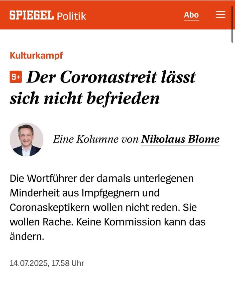 Dr. Lockdown Viehler 💉x▇ 📯📯🎖️ (@lviehler) on Twitter photo Ehrlich gesagt kann ich den Kommentar von Herrn <a href="/NikolausBlome/">Nikolaus Blome</a> gut verstehen.
In den letzten Wochen ist bezüglich einer Aufarbeitung einiges ins Rollen geraten. Ironischerweise tragen die Grünen mit ihrer Kritik an Jens Spahn entscheidend dazu bei.
Die jetzt angekündigte Ehrlich gesagt kann ich den Kommentar von Herrn <a href="/NikolausBlome/">Nikolaus Blome</a> gut verstehen.
In den letzten Wochen ist bezüglich einer Aufarbeitung einiges ins Rollen geraten. Ironischerweise tragen die Grünen mit ihrer Kritik an Jens Spahn entscheidend dazu bei.
Die jetzt angekündigte