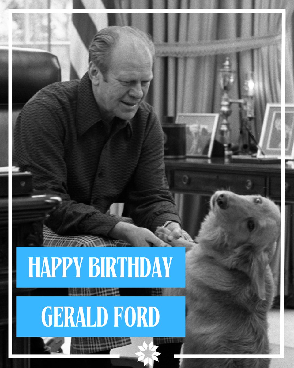 archivesfdn's tweet image. 🎉 Happy birthday to President Gerald R. Ford, born on this day in 1913. From Navy officer to Congressman to the 38th President of the United States, Ford served the nation with steady leadership and integrity. Explore his legacy at the @ford_library!