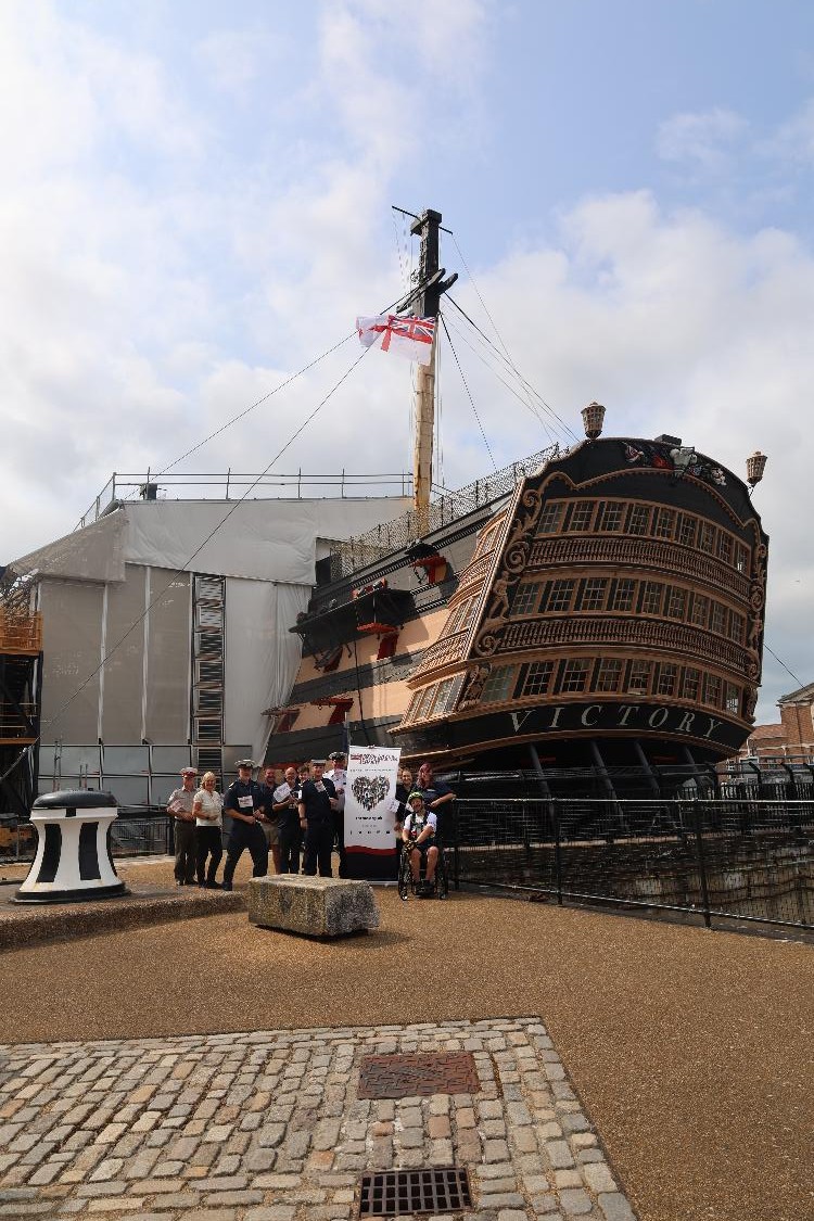 RNRMC's tweet image. Today, Andy Craddock passed by the iconic HMS Victory – part of his 8th marathon as he completes 10 marathons in 10 cities over 10 days, all in a wheelchair.
Today supports RNRMC, with every mile raising funds and awareness. 💙
👏 Back Andy: justgiving.com/crowdfunding/1…