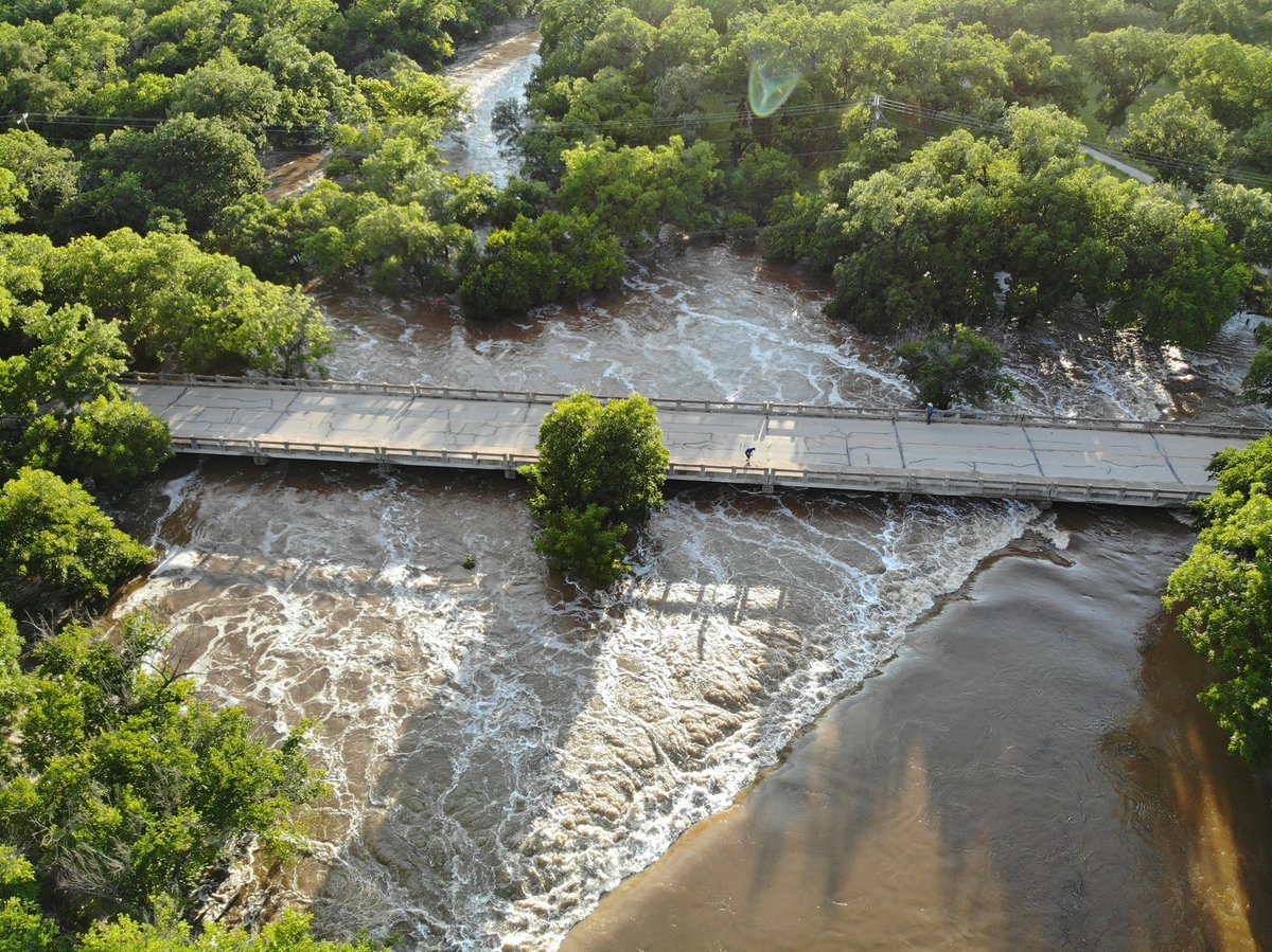 SanAngeloCxn's tweet image. [Drone Photos] This torrent of water is happened Sunday evening (7:25 pm) in Christoval, Texas just south of San Angelo in Tom Green County. The water level reached Action Level but not quite flood level.  Nearly all this water will find its way to Twin Buttes Reservoir.
