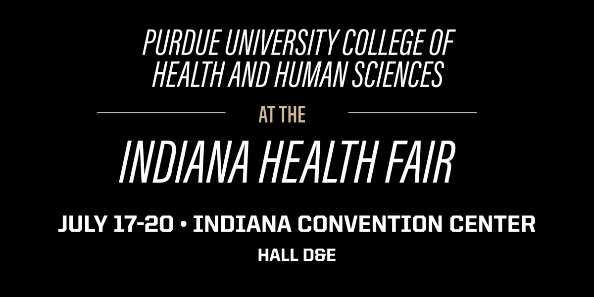 PurdueHHS's tweet image. Join us at the Indiana Health Fair! @PurdueHHS faculty/staff will be offering services for all ages, including hearing, balance and lead screenings, as well as nutrition, early learning and public health info.
🗓️ July 17-20
📍 Indiana Convention Center
➡️bit.ly/4lGMQ8x