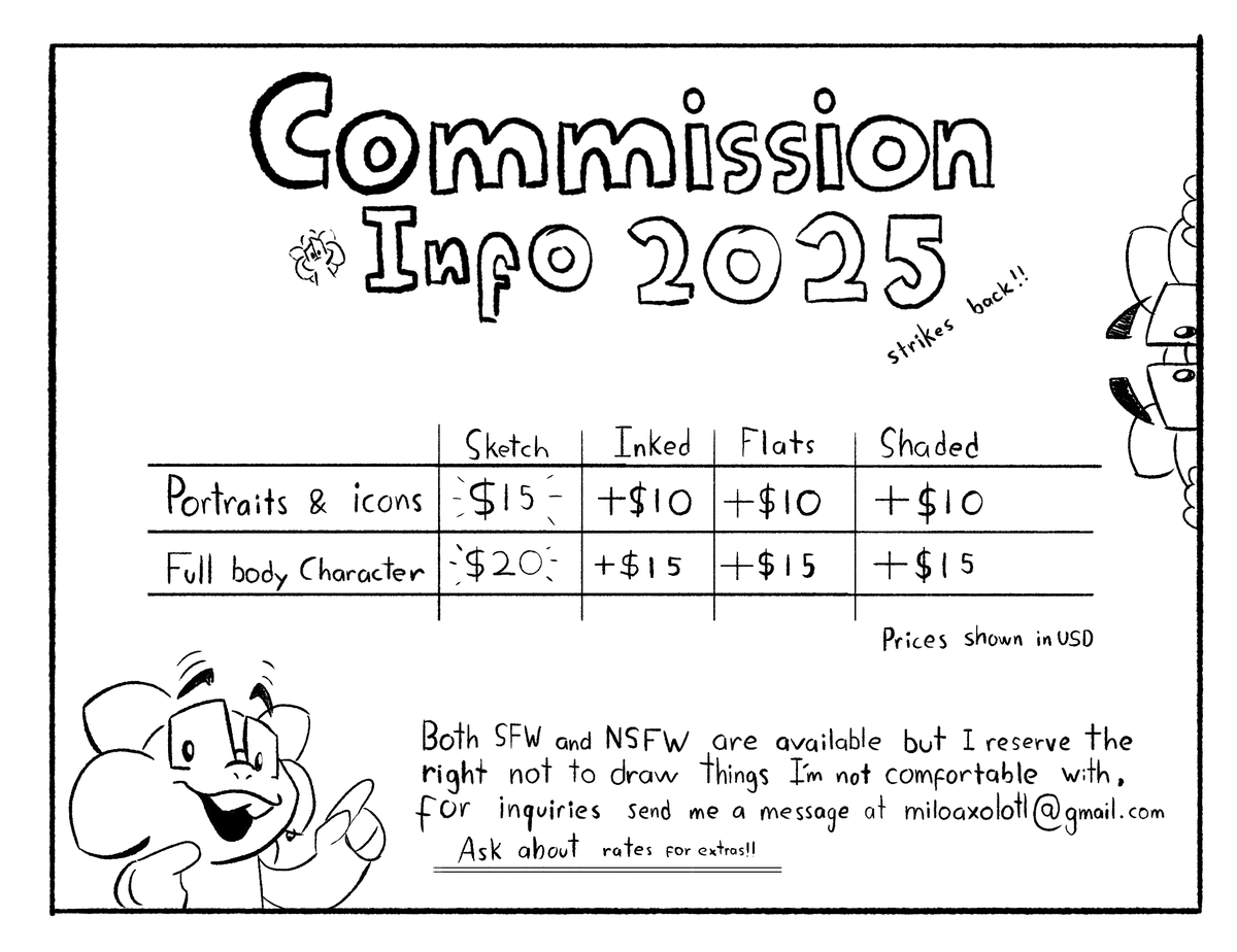 SpaceAxolotl's tweet photo. Hey furballs! I'm openning two slots for commissions, send an email or a DM for details!
Cheers~ https://t.co/2RZscyERn8