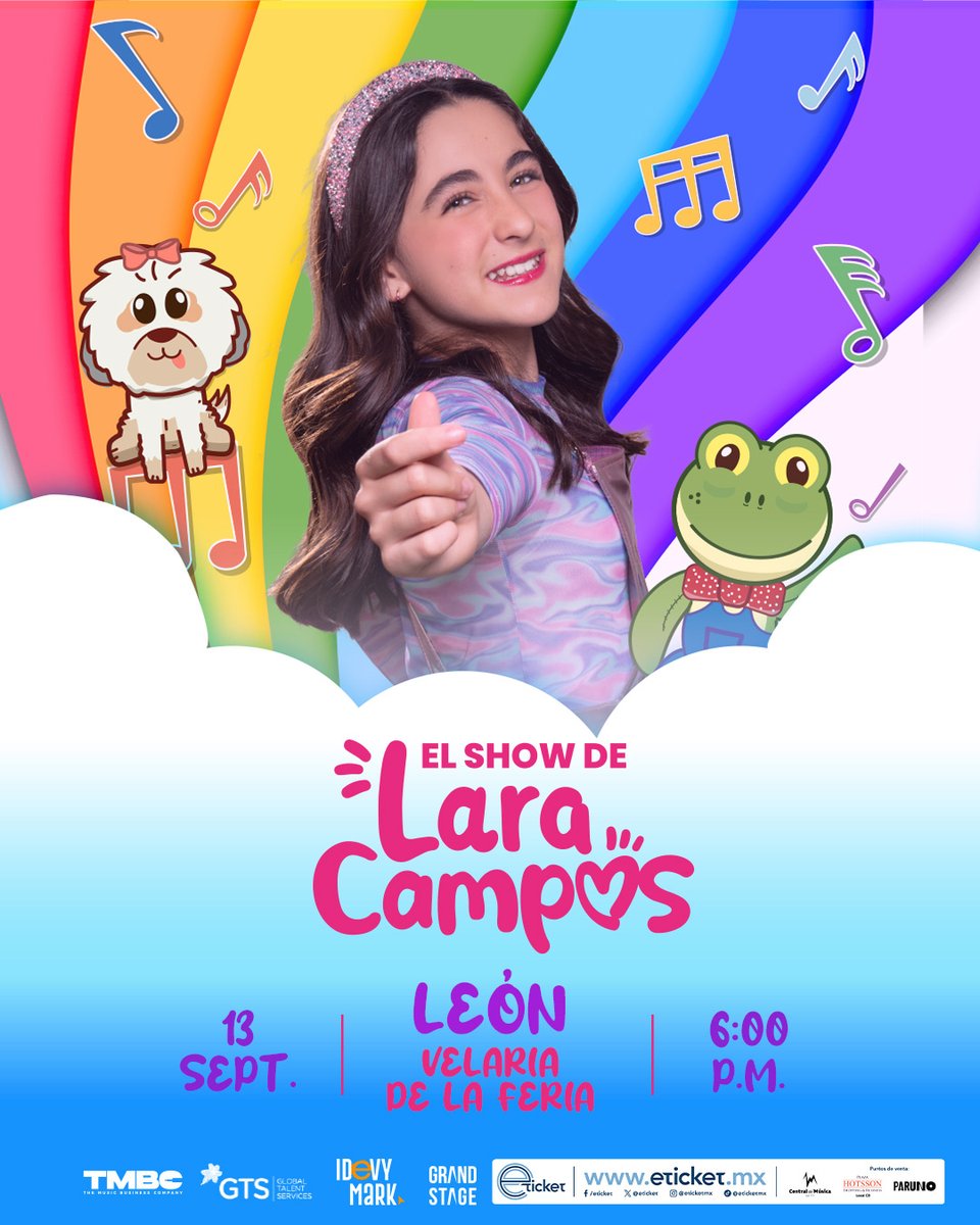 🌟 Diversión, música y magia con Lara Campos en León 🎤

Boletos ya a la venta 💕 en eticket.mx y puntos de venta autorizados 📍
