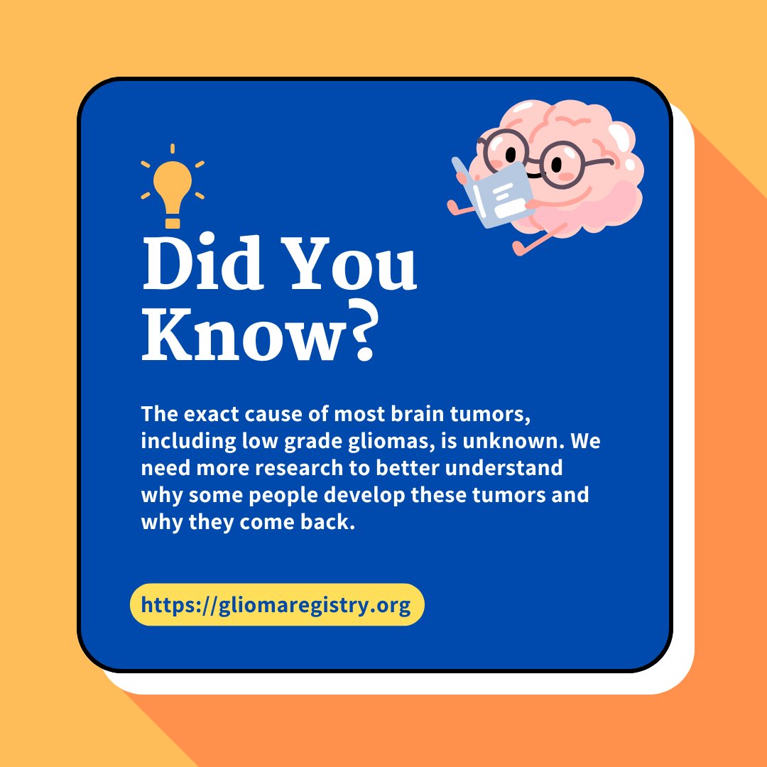 a_e_heffernan's tweet image. If you have been diagnosed with a low grade and/or IDH-mutant glioma, join @gliomaregistry to help us try to better understand what genetic & environmental factors may be related to glioma risk.
Join us in our battle against brain tumors. Learn more at gliomaregistry.org