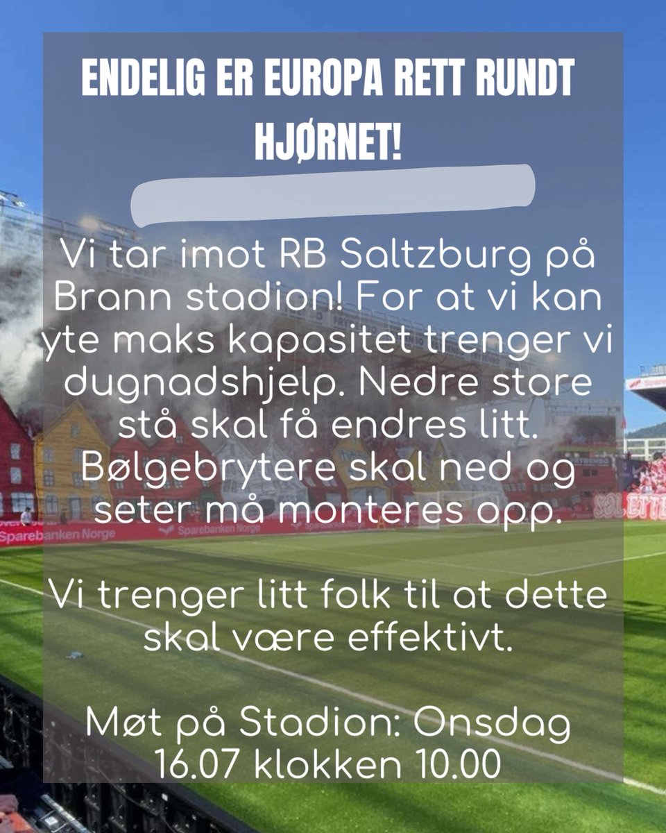 Vi trenger litt hjelp førstkommende onsdag!