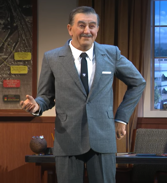 ridetrackx's tweet image. New Walt animatronic at Disneyland. With so much Walt footage consumption, this was always going to be a gamble to convince ppl. As a 3D animator and a maker, it's excellent work, just a little off. I take more issue with ignoring the family's wish for it not to be created.