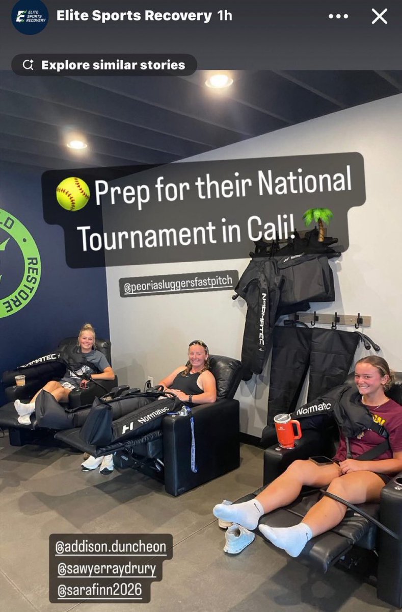 I love <a href="/EliteSportRecov/">Elite Sports Recovery</a>!! Especially with my teammates! <a href="/SaraFinn2026/">Sara Finn</a> &amp; <a href="/Aduncheon7/">Addison Duncheon</a> 💪🏻