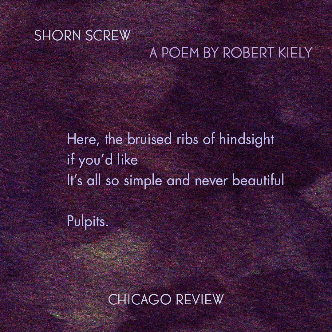 chireview's tweet image. From recent issue 68:1, Robert Kiely's "Shorn Screw" is now on our website. Read on here: chicagoreview.org/shorn-screw/