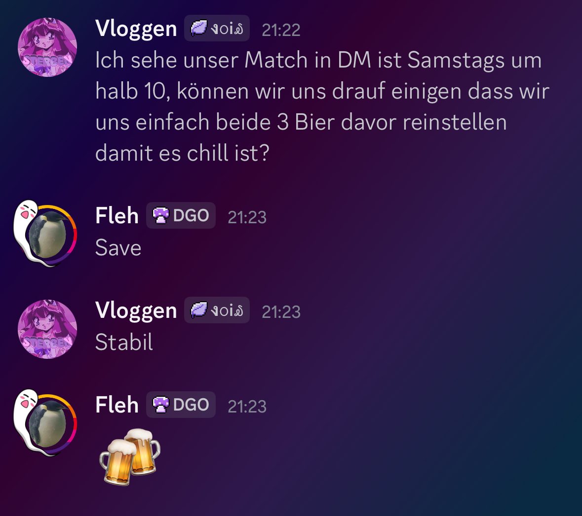 Matchup geklärt 👍🍻