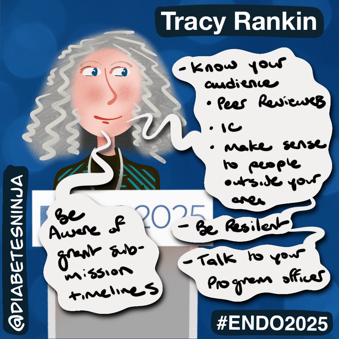 Stephen Stone, MD (@diabetesninja) on Twitter photo Grant-writing wisdom from Tracy Rankin at #ENDO2025:
📌 Know when to contact your PO vs SRO
🧠 Plan for pitfalls—technical and conceptual
🗓️ Timelines!
💬 Know your audience: peers, reviewers, and people outside your niche
💡 And above all—be resilient!
<a href="/TheEndoSociety/">Endocrine Society</a> Grant-writing wisdom from Tracy Rankin at #ENDO2025:
📌 Know when to contact your PO vs SRO
🧠 Plan for pitfalls—technical and conceptual
🗓️ Timelines!
💬 Know your audience: peers, reviewers, and people outside your niche
💡 And above all—be resilient!
<a href="/TheEndoSociety/">Endocrine Society</a>