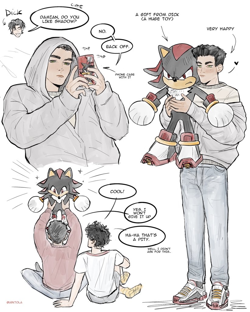 Urktola's tweet image. I'm sure Damian likes Shadow and he cries every time he sees his story with Maria.
#dc #fanart #DamianWayne #jonathankent #ShadowTheHedgehog
