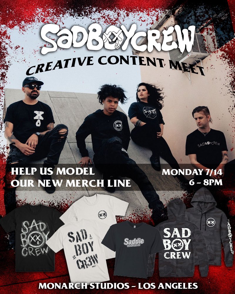 sadboycrew_'s tweet photo. We have our creative meet in Los Angeles today! 6-8pm https://t.co/sVr49UQ7Ev