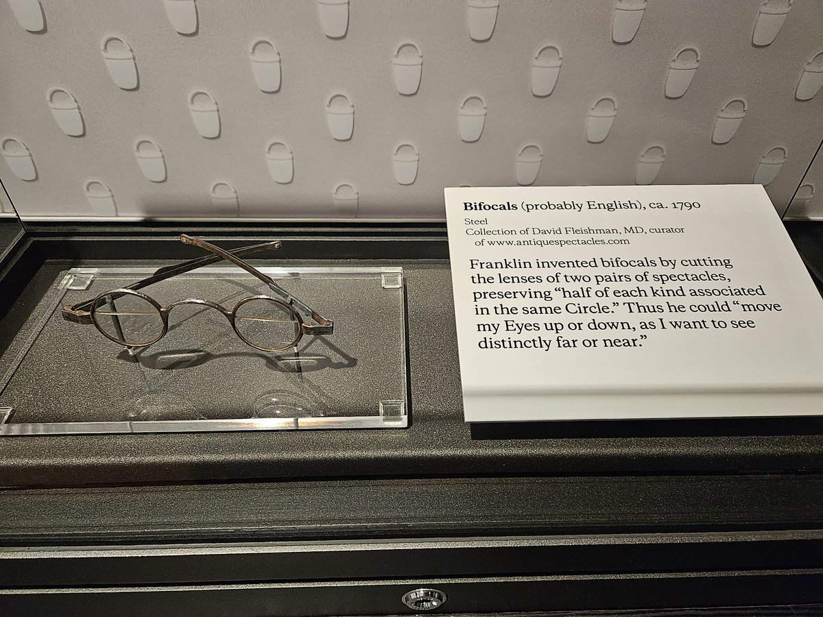 Swindle-Reilly (@swindlereilly) on Twitter photo I just had to see Benjamin Franklin's work as an eye researcher visiting Philly. I just had to see Benjamin Franklin's work as an eye researcher visiting Philly.