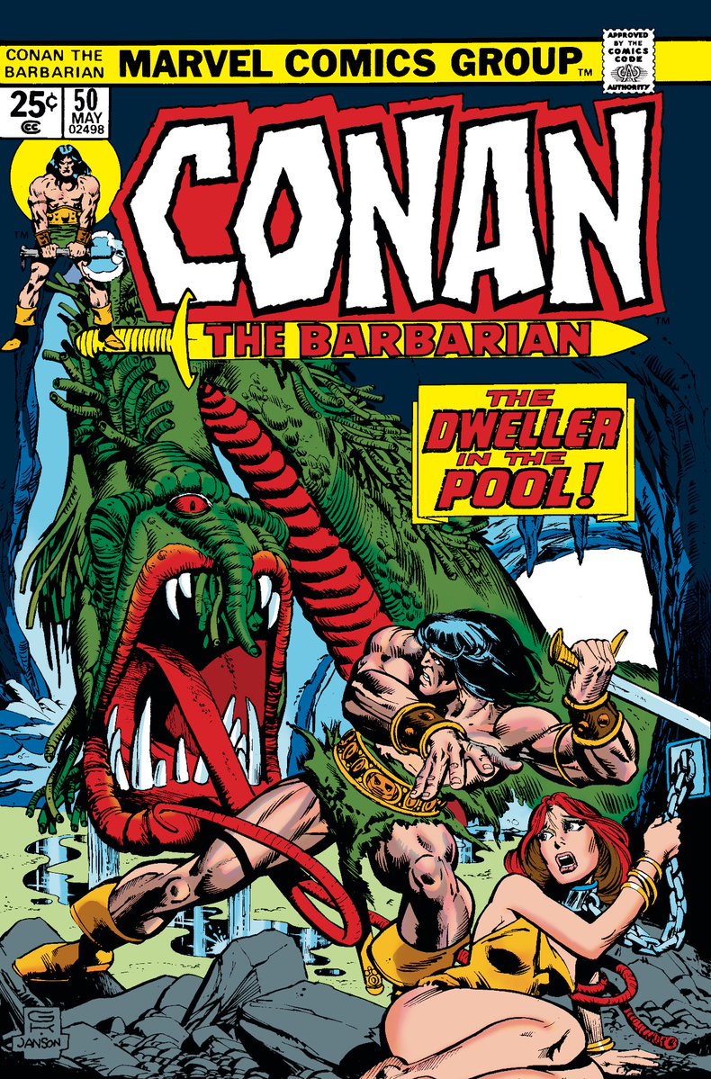 conanbycrom's tweet image. Behold these mighty retro covers featuring incredible monstrous foes from the age of Marvel! Glorious relics of blood, steel, and sorcery! Which is the one that stirs your warrior’s heart most? Which monster would you be most intrigued to face??
#conan #conanthebarbarian #marvel…