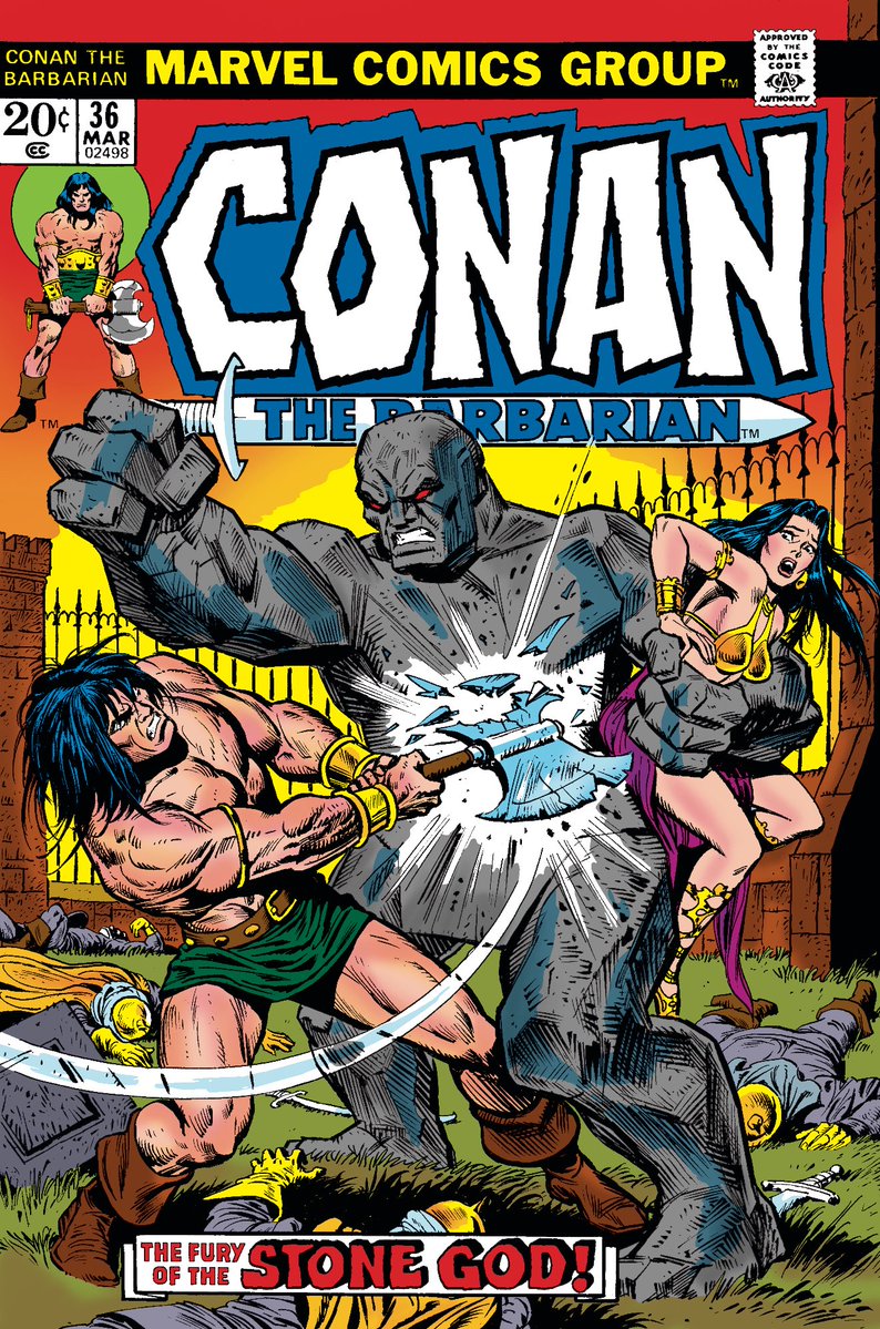 conanbycrom's tweet image. Behold these mighty retro covers featuring incredible monstrous foes from the age of Marvel! Glorious relics of blood, steel, and sorcery! Which is the one that stirs your warrior’s heart most? Which monster would you be most intrigued to face??
#conan #conanthebarbarian #marvel…