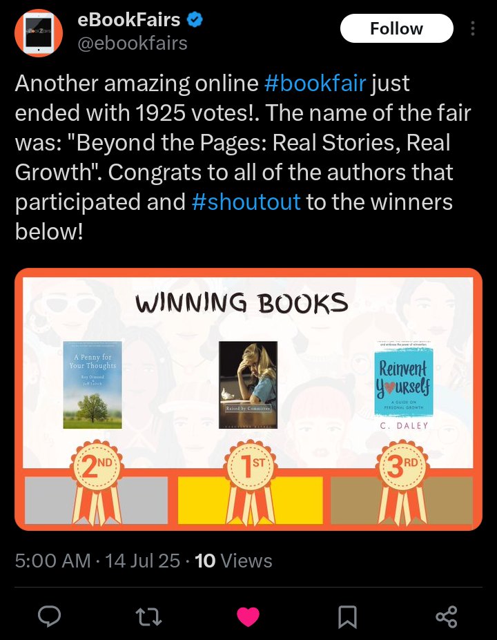 I'm just winning book fairs! 🌿#writingcommunity