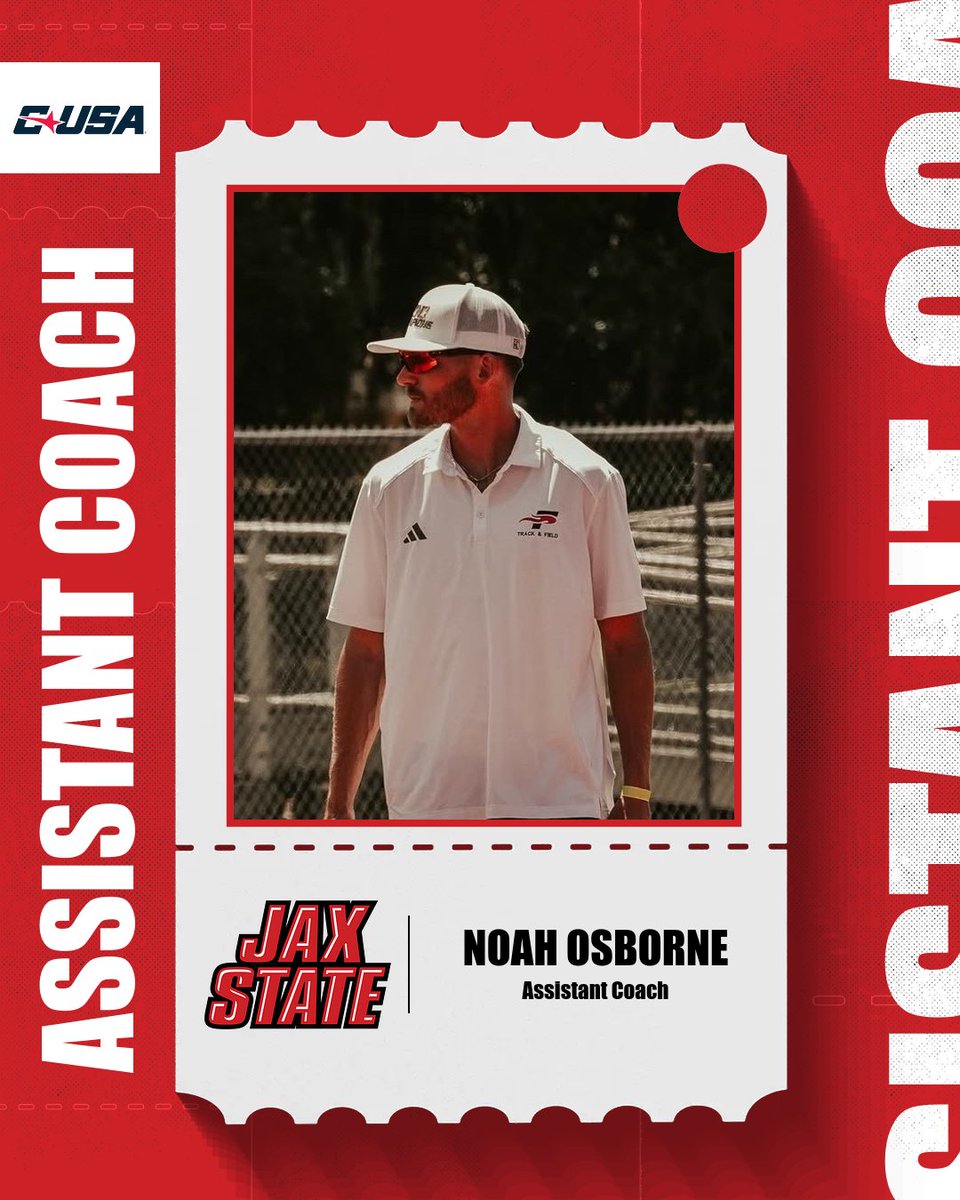JaxStateXCTF's tweet image. The Newest Gamecock in Town 😏
Welcome to The 'Ville, Coach Noah Osborne 👏
📰: jaxstatesports.com/news/2025/7/14…
#StayCocky 🐔 | #FearTheBeak 👌