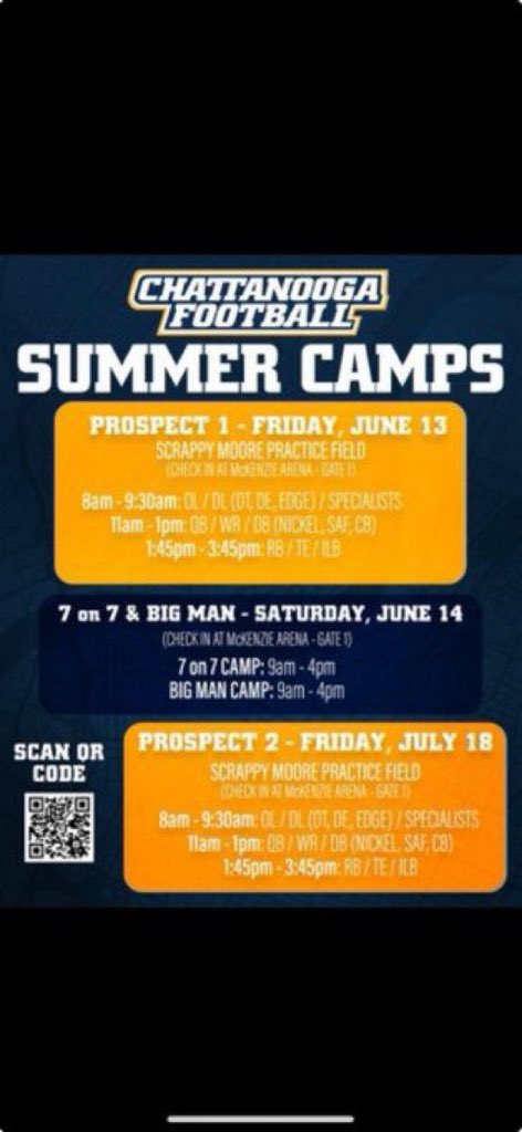 DaeshaunFloyd's tweet image. Thank you @CoachKevinRevis for the camp invite to a Chattanooga Football camps