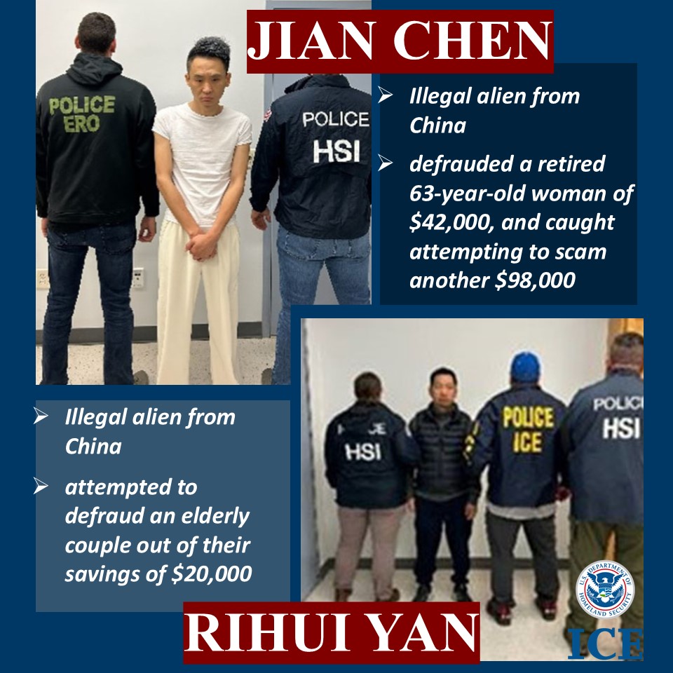 EROBuffalo's tweet image. 🚨ICE Buffalo nabs several Chinese nationals preying on elderly New Yorkers.
Read more: ice.gov/news/releases/…