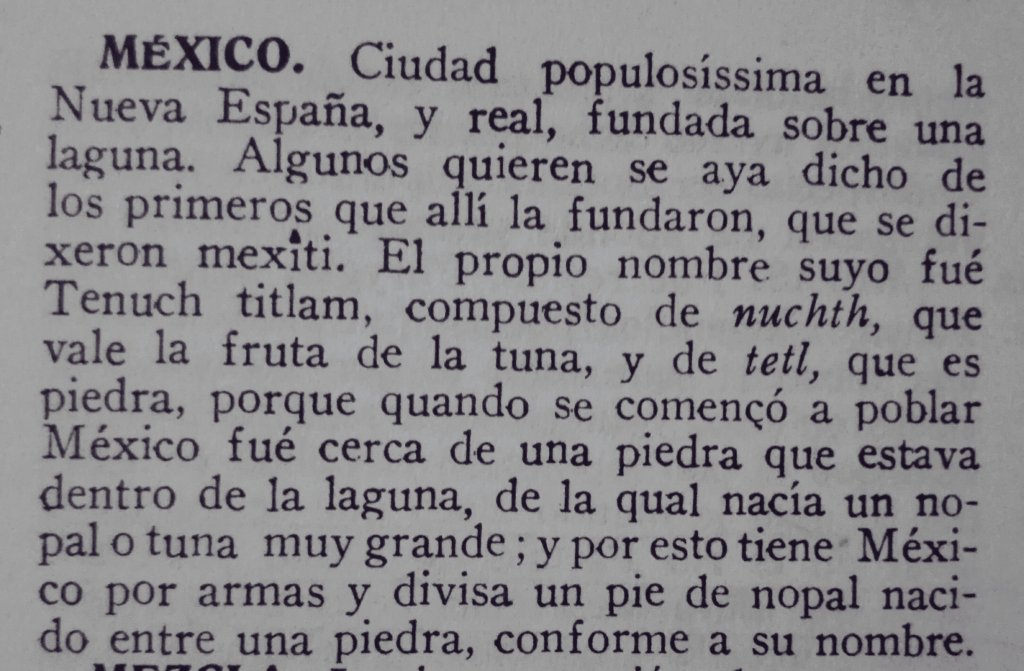 almudenasm_'s tweet image. Así describió la ciudad de #México Sebastián de Covarrubias en su obra 'Tesoro de la Lengua Castellana o Española'.