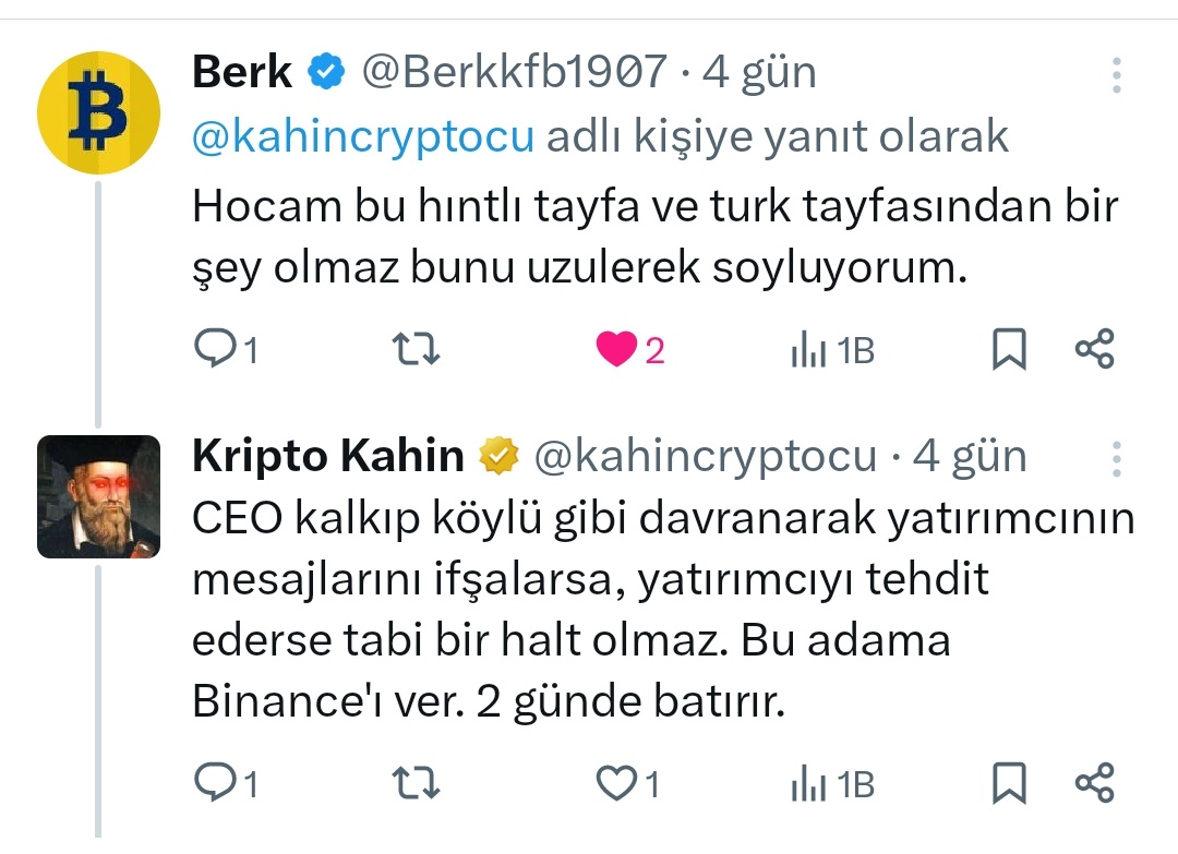 Yalan g*tünüze yuva yapmış. Hevesli bir şekilde paylaşım yapmışmışım. Bak bakalım bu tweetin neresinde heves var? Alırken bile projeyi boklamışım. Ceo'su köylü demişim. Bu projeden bir halt olmaz demişim.

Almamın tek sebebi, tepki yükselişiydi. Bunu da paylaşmayacaktım ve zaten