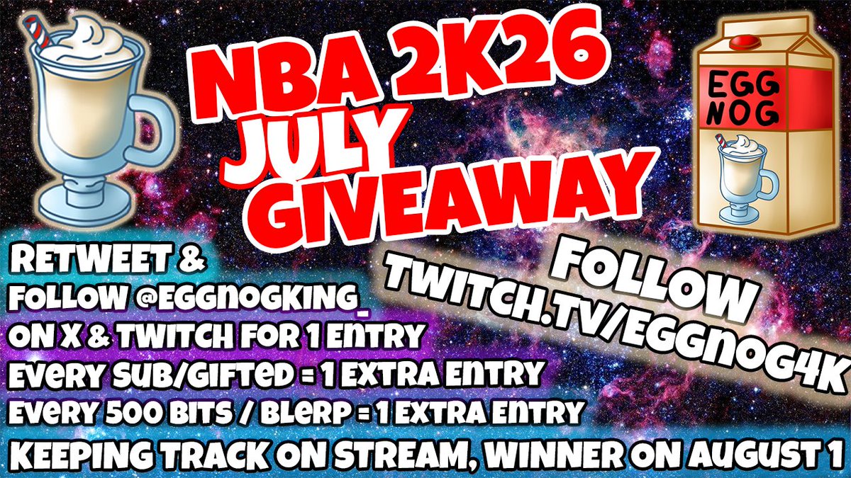 EggnogKing_'s tweet photo. 🚨2K26 GIVEAWAY🚨
☕️$150 EDITION
👉follow Eggnog4K on twitch &amp; me on twitter https://t.co/tcLPLR6ST8