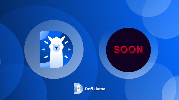 إعلان شبكة SOON من DeFiLlama يظهر شعار الألباكا وكلمة SOON