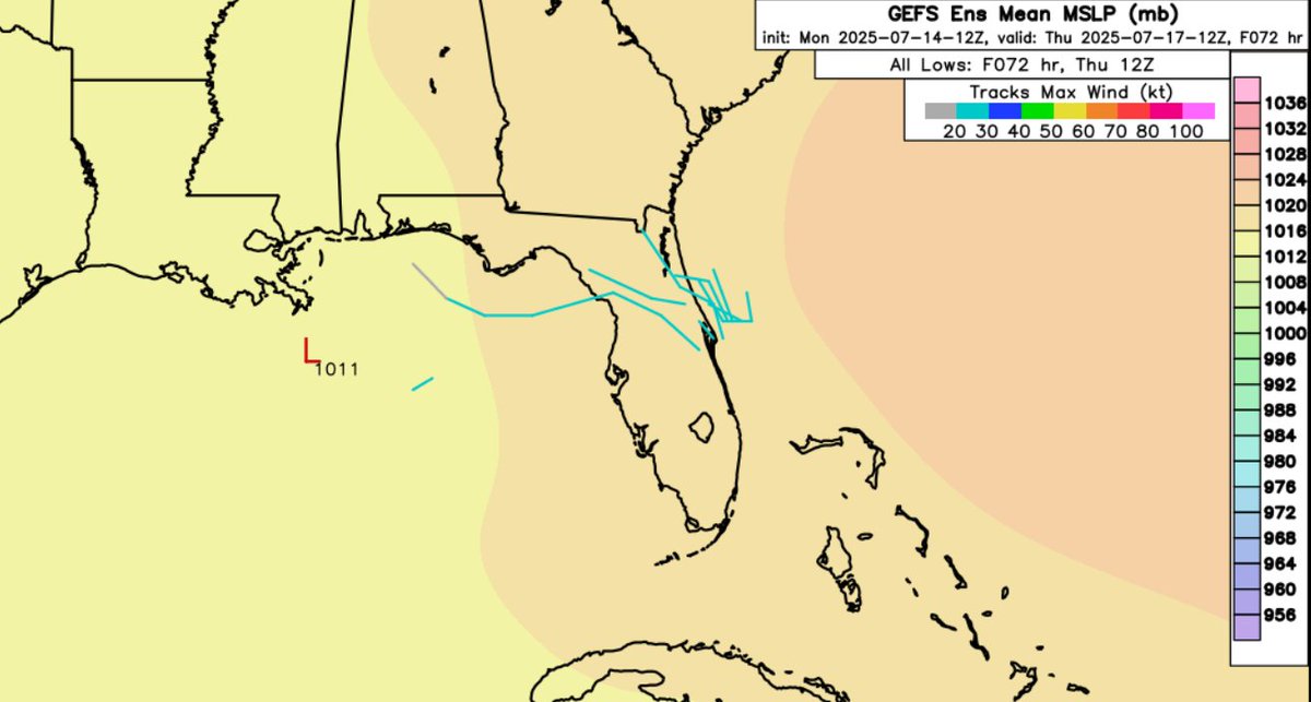 wx_anthony's tweet image. #93L slinging lots of showers and storms across #FL. Some light shear from the north pushing convection a bit south of circulation. Models still all over the place with GFS saying poof and Euro locked onto low pressure area. Will watch and see!
#tropics #weather #panhandle #flwx