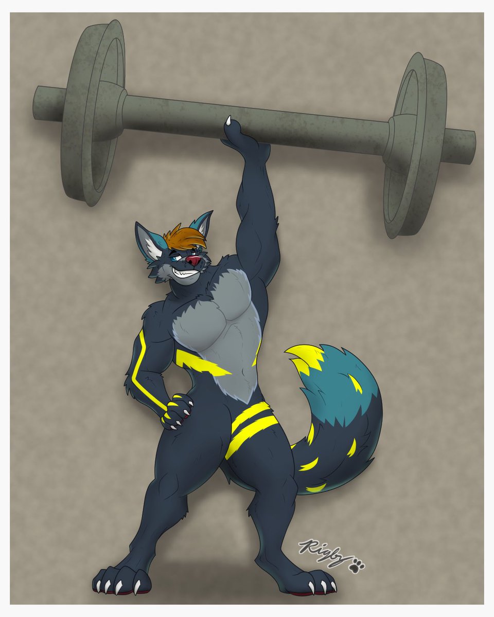 “I lift like a train axle — always under pressure but never skipping a rep!” 
🚂 💪 

Comm for <a href="/StejfS/">Štejf</a>!